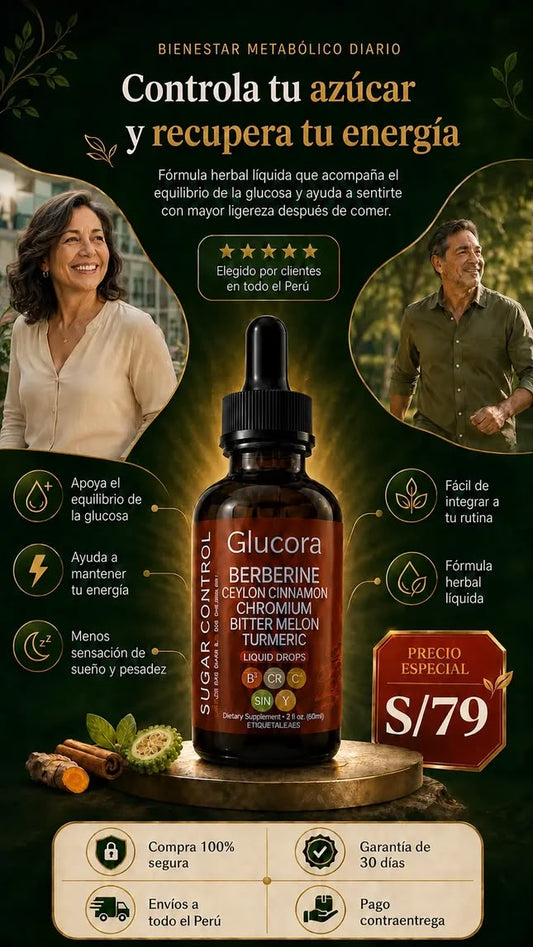 Glucora Berberine | Gotas de Bienestar Metabólico