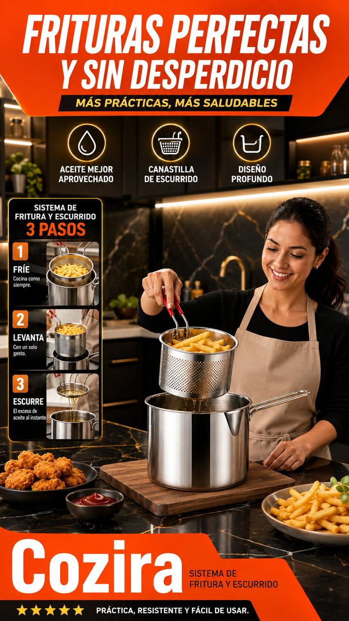 Cozira | Sistema de Fritura y Escurrido